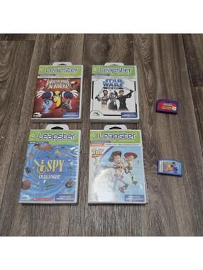 Leapfrog Leapster Game Cartridges Set Of 6 - iSpy Toy Story Nemo X-Men Star Wars